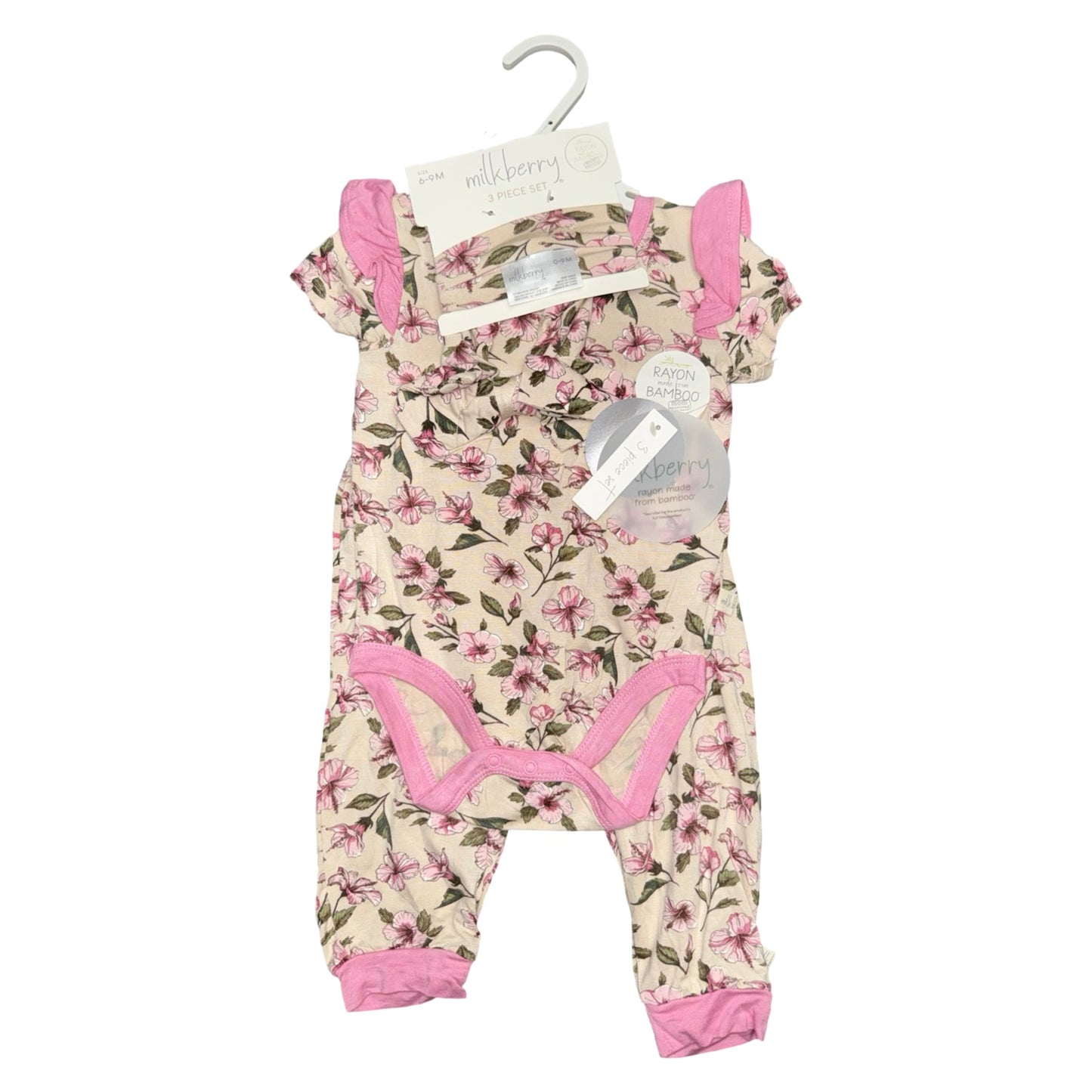 NWT 3pc set by Milkberry size 6-9m