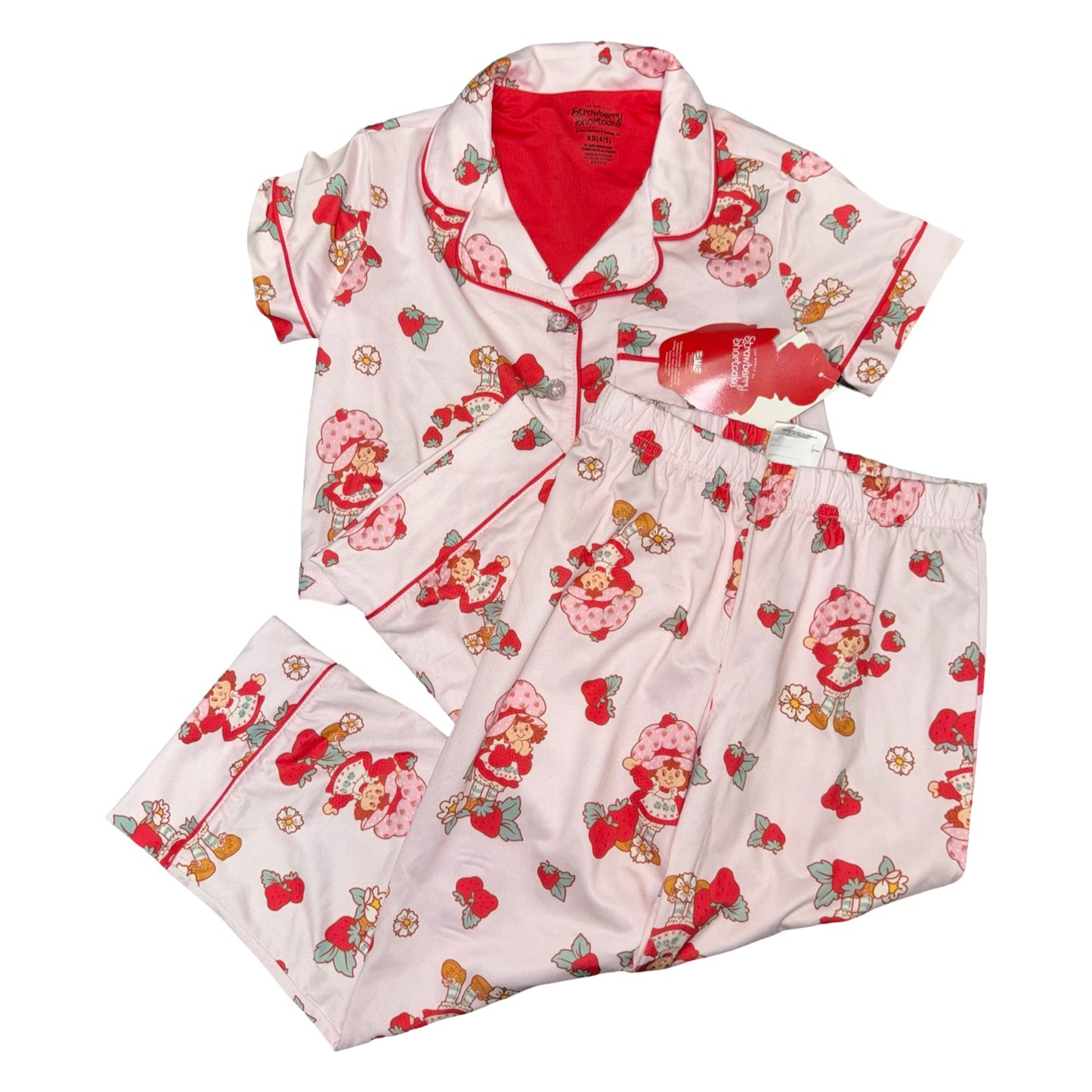 NWT Strawberry Shortcake 2 piece pajama set size 4-5