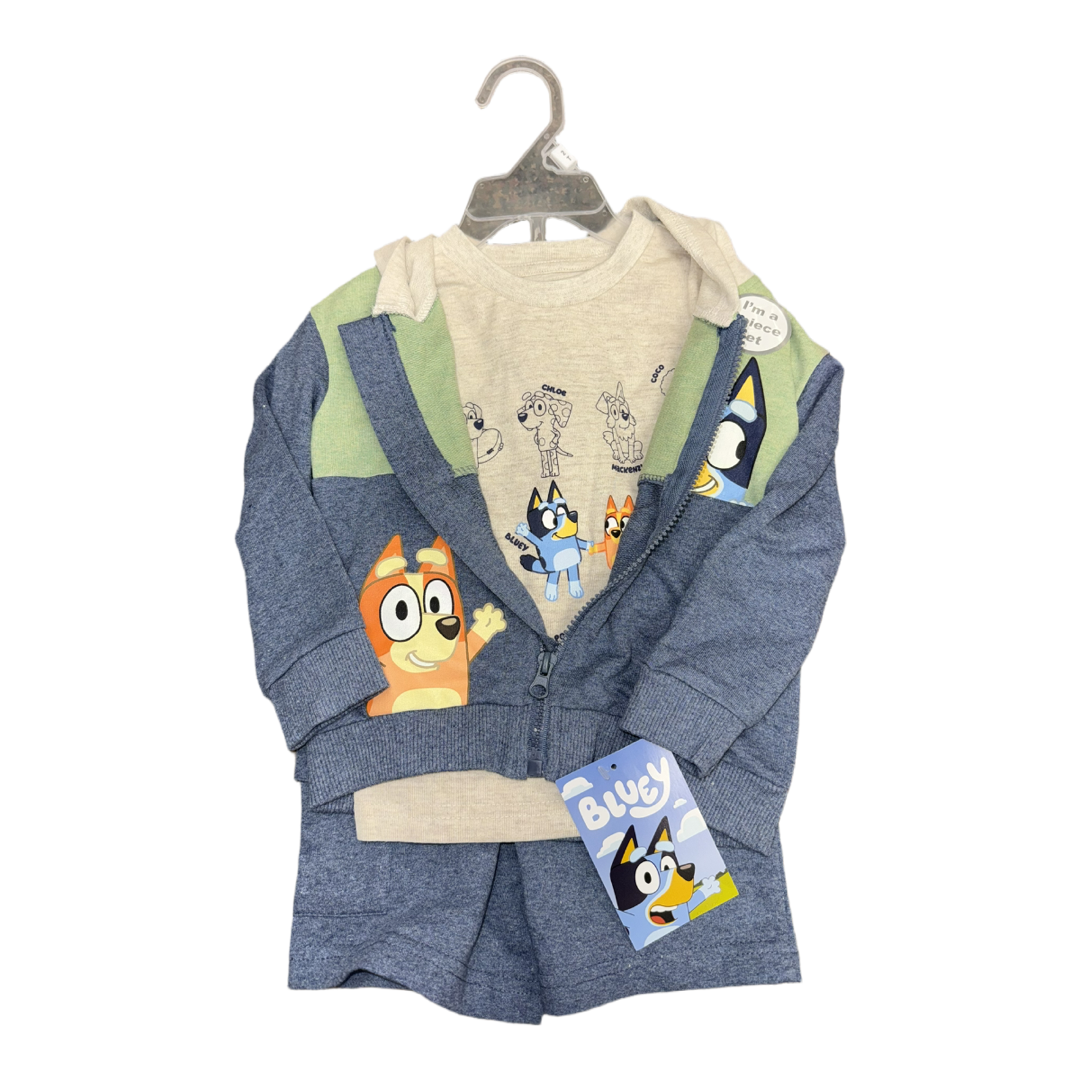 NWT 3 piece Bluey set size 2