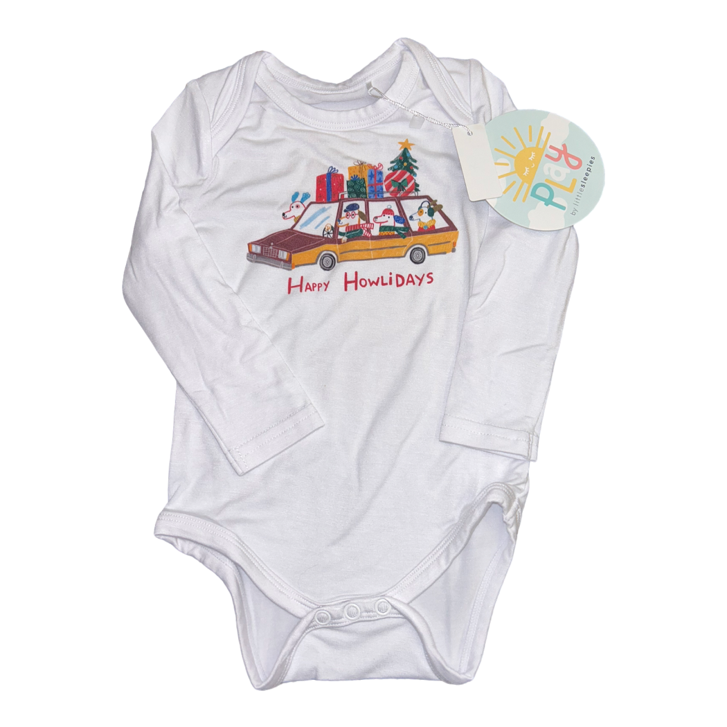 NWT Holiday Onesie by Little Sleepies size 3-6m