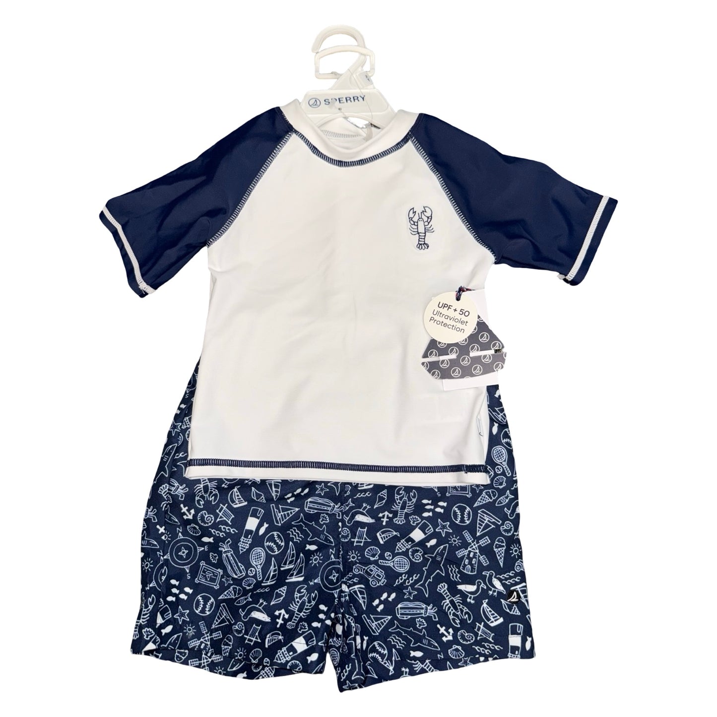 NWT 2 piece swim set by Sperry size 2