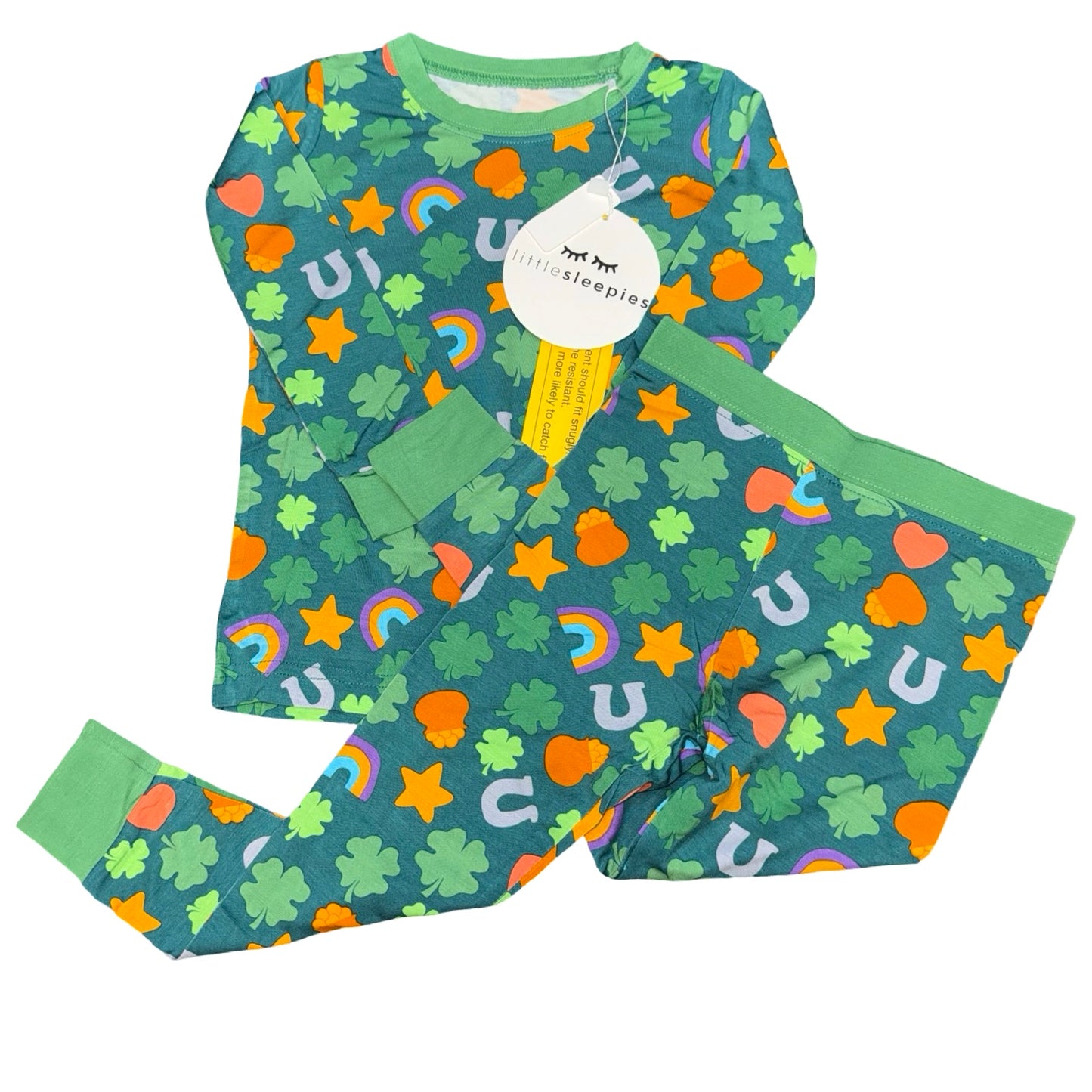 NWT 2 piece holiday pajama set by Little Sleepies size 18-24m