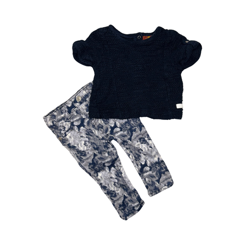 Two piece outfit by 7 for all mankind size 12m