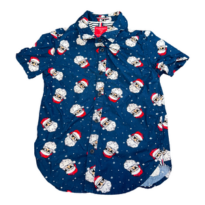 Short sleeve holiday button up by Denim and Flower size 5-6