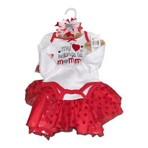 NWT 4 Piece Valentine’s Day set by Baby Essentials size 3m