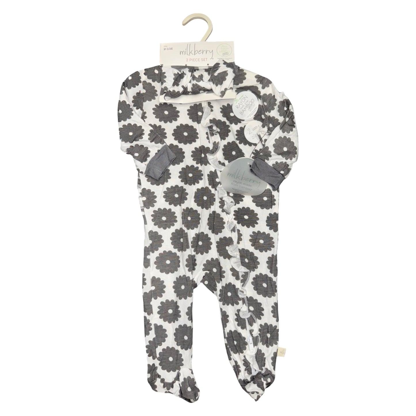 NWT Sleeper w/ headband size 3-6m