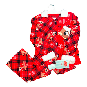 NWT Rudolph 2 piece pajama set size 8