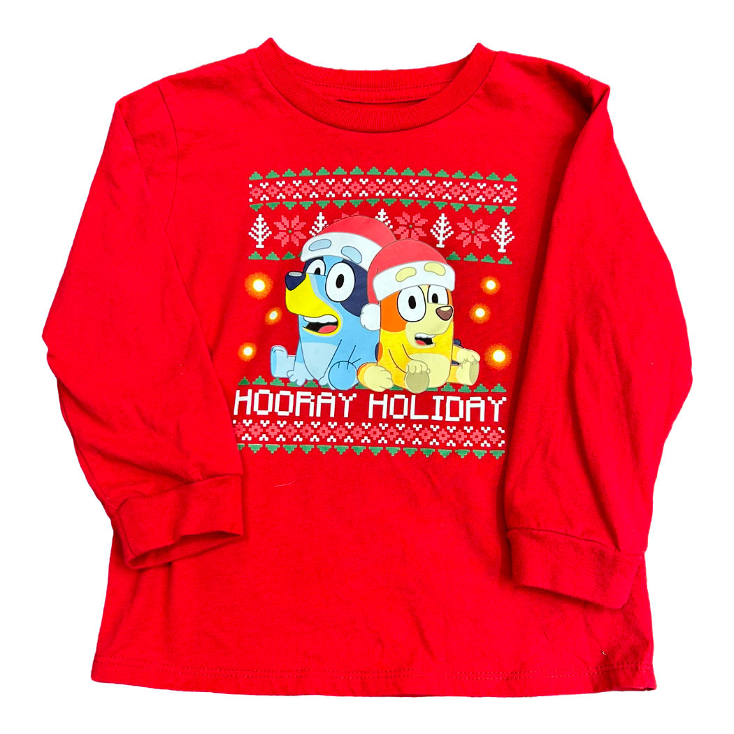 Holiday Bluey long sleeve size 5