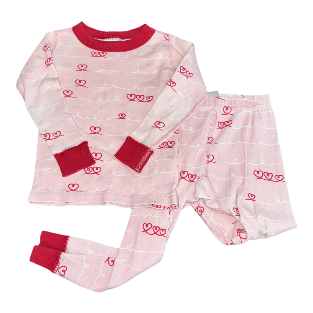 2 Piece Valentine’s Day pajama set by Hanna Andersson size 3