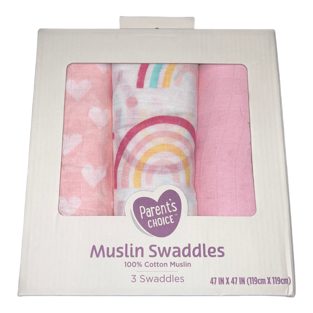 NWT Muslin swaddles by Parent’s Choice