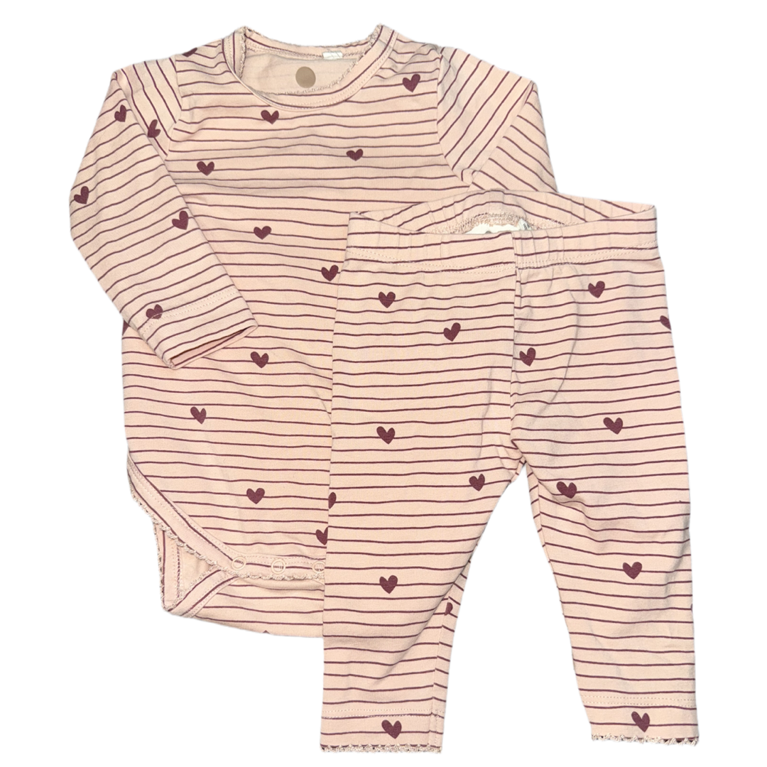 2 Piece Valentine’s Day set by EnFant size 1-3m