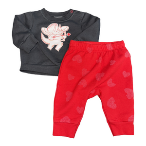 2 piece Valentine’s Day set size  0-3m