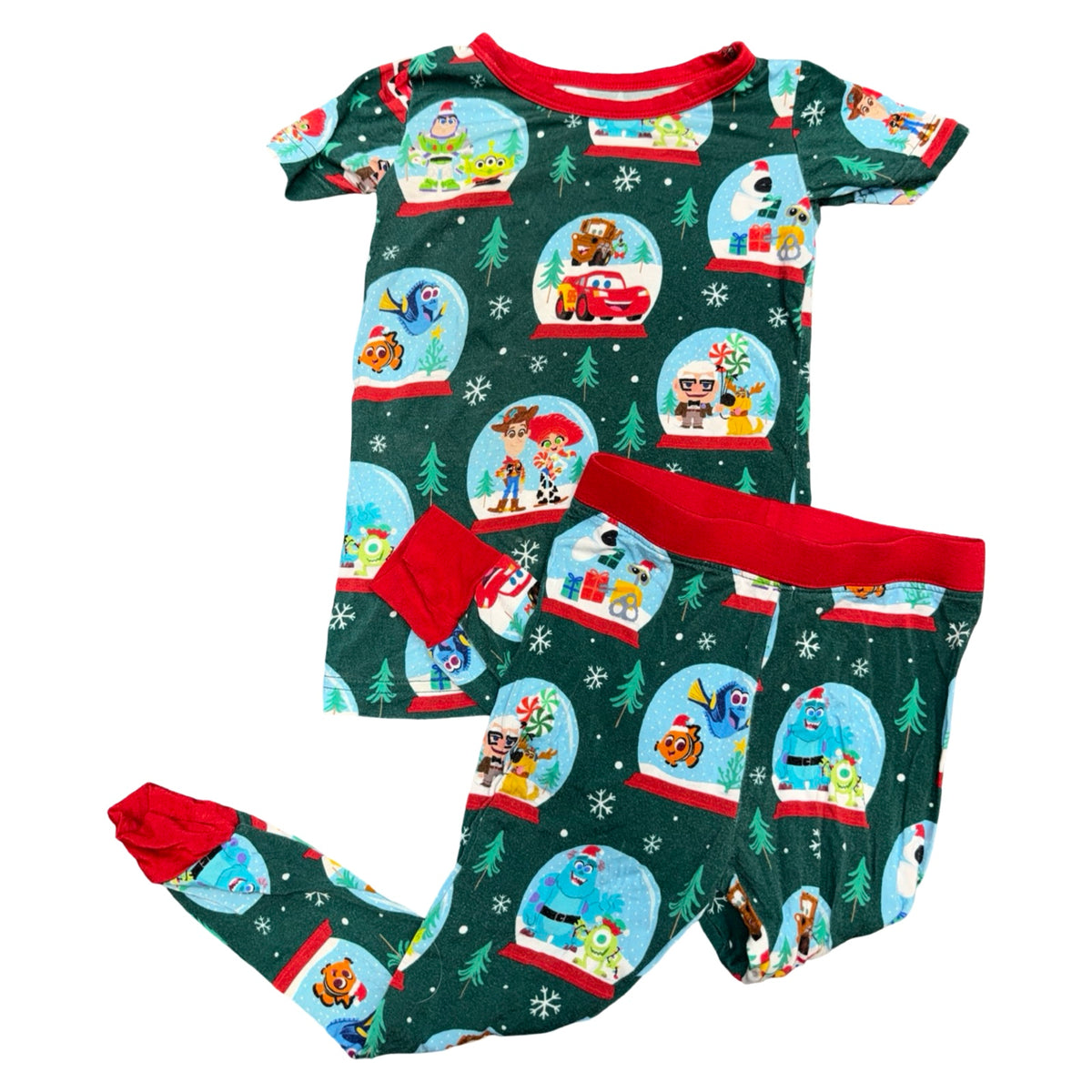 2 Piece holiday pajama set by Little Sleepies  X Disney size 18-24m