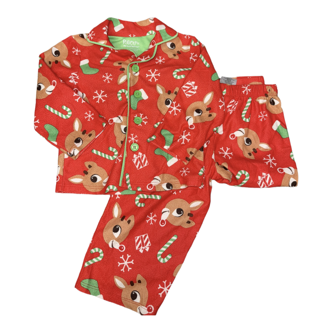 2 Piece Rudolph pajama set size 18m