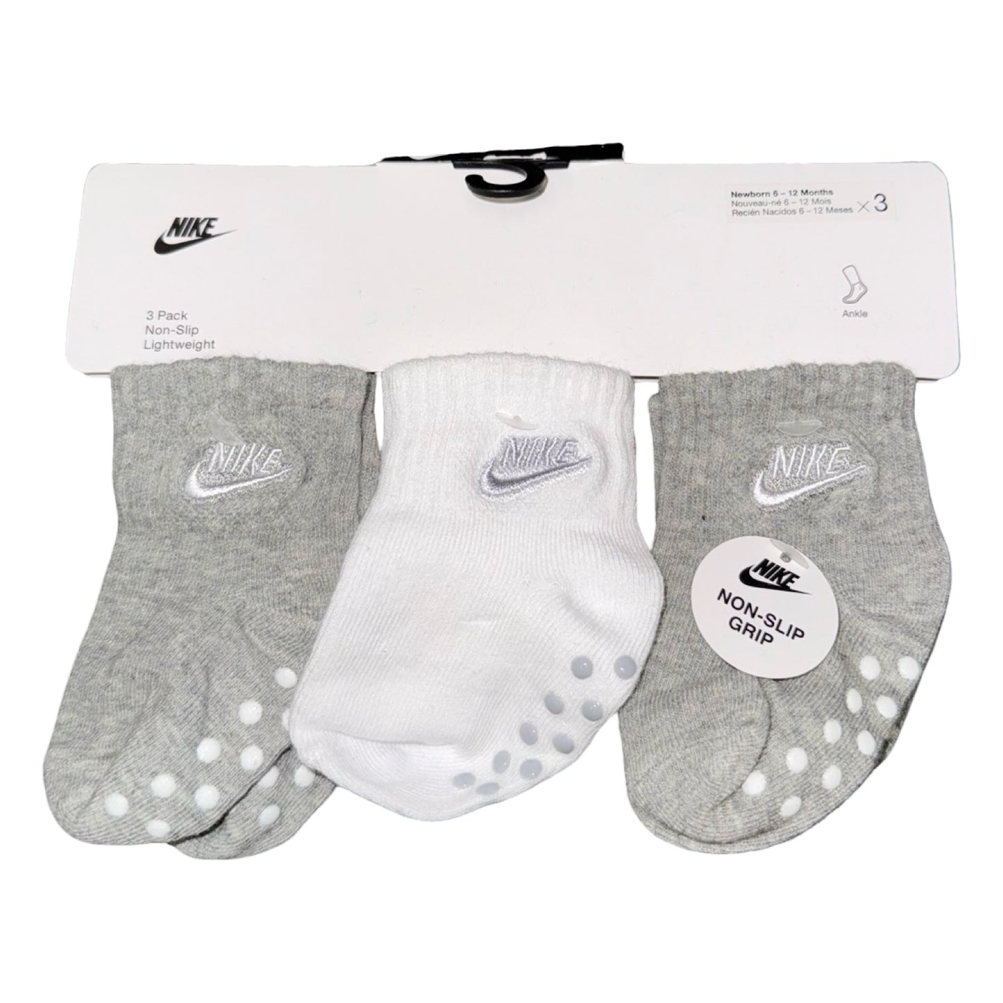 NWT 3 piece sock pack by Nike size 6-12m