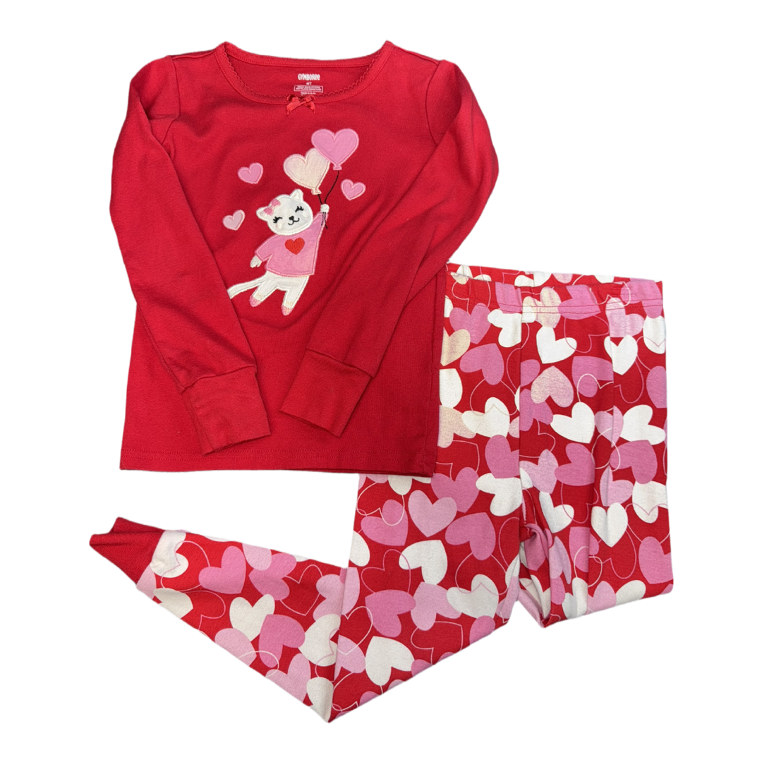 2 Piece Valentine’s Day pajama set by Gymboree size 4