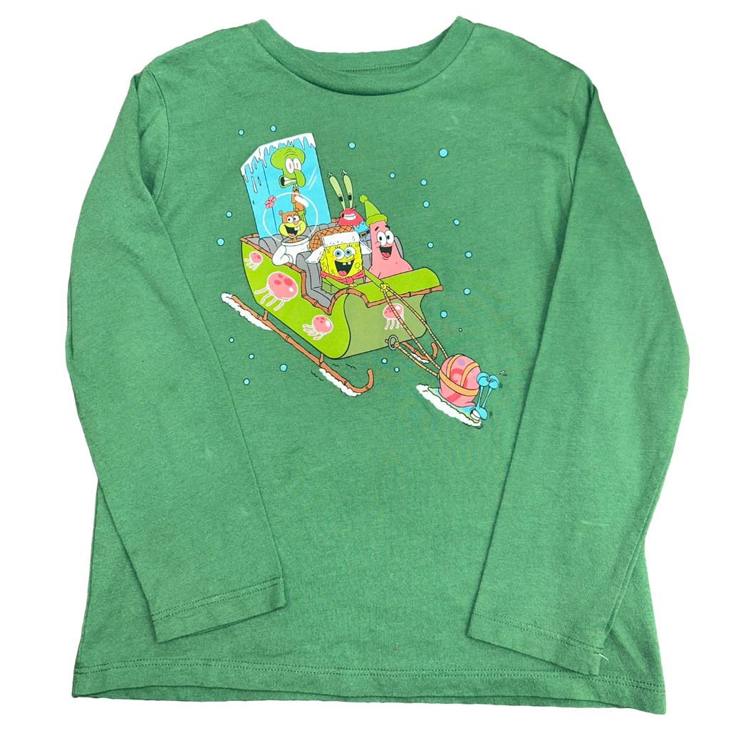 Long sleeve Spongebob holiday shirt size 8