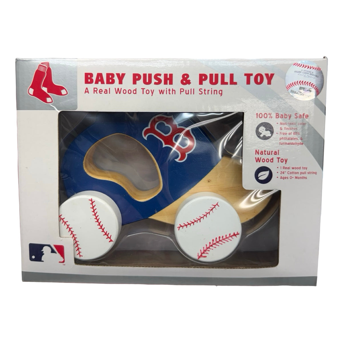 NWT Red Sox Baby Push & Pull toy