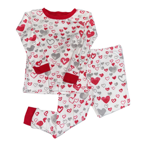 2 Piece Valentine’s Day pajama set by Burts Bees size 2