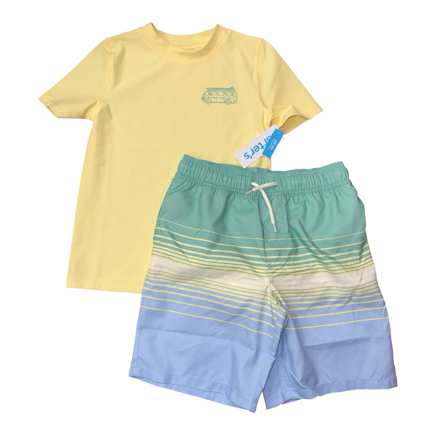 NWT 2 Piece swim set by Carters size 8