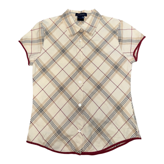Short sleeve button up by Burberry size 10