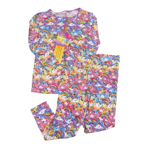 NWT 2 piece pajama set by Posh Peanut x Lisa Frank size 3-4