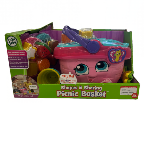 NWT Shapes and Sharing Picnic Basket by Leap Frog