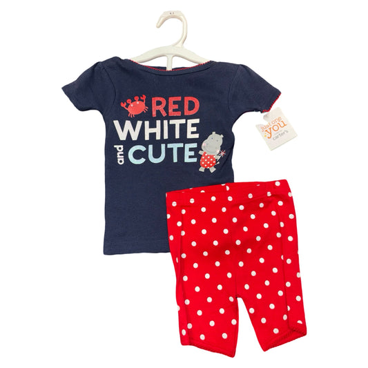 NWT 2 piece holiday pajama set by Carters Just One You size 12m