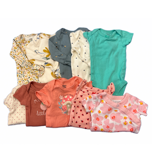 10 piece miscellaneous onesies size nb girls