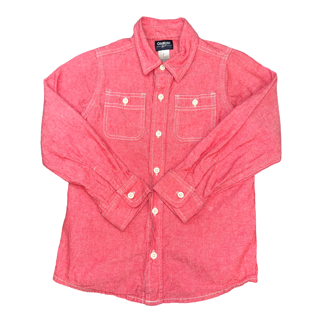 Button up long sleeve shirt by Oshkosh size 7